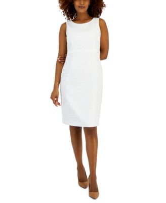Kasper - Women's Jacquard-Texture Seamed Sheath Dress