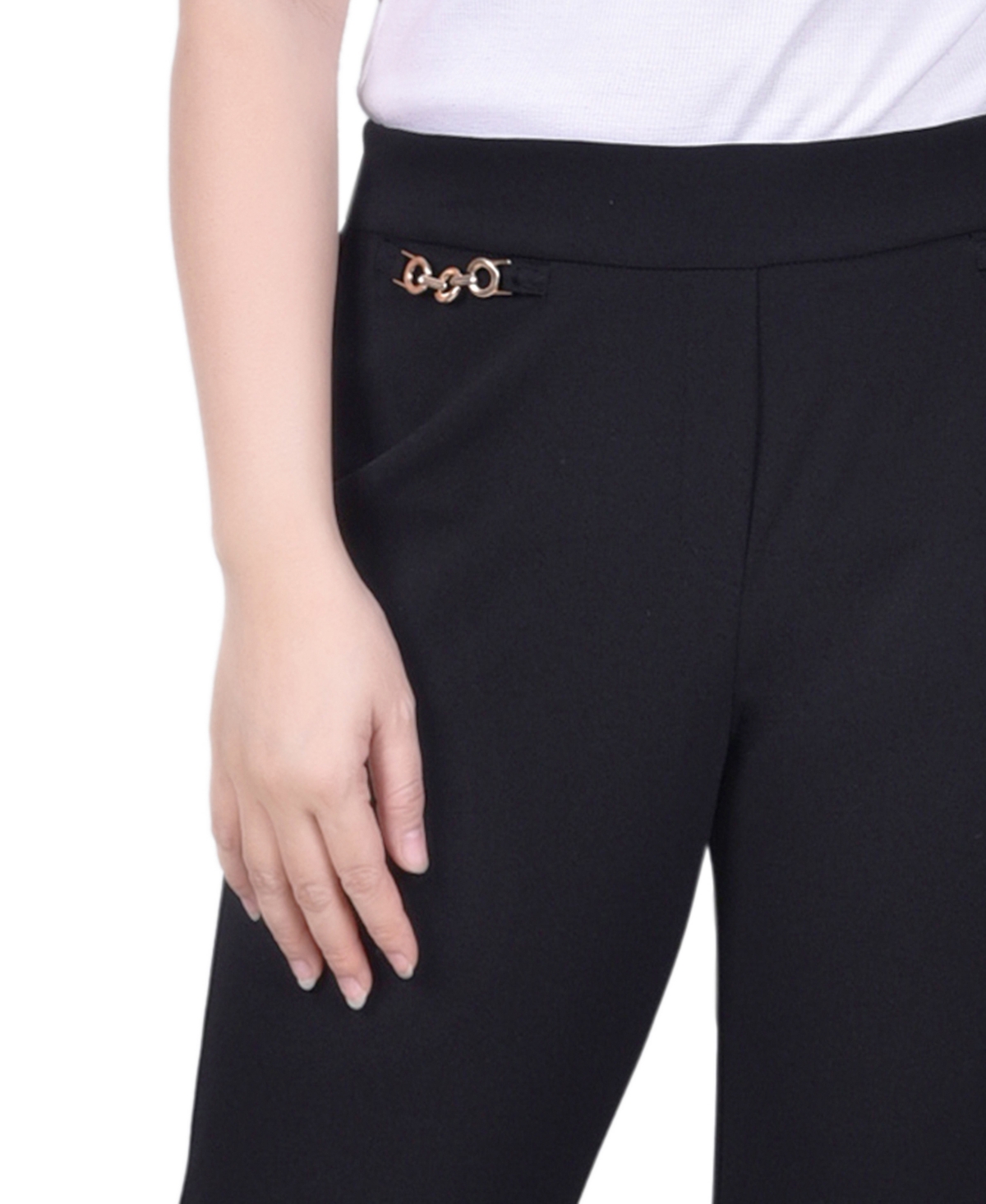 Ny Collection Petite Scuba Crepe Ankle Pants