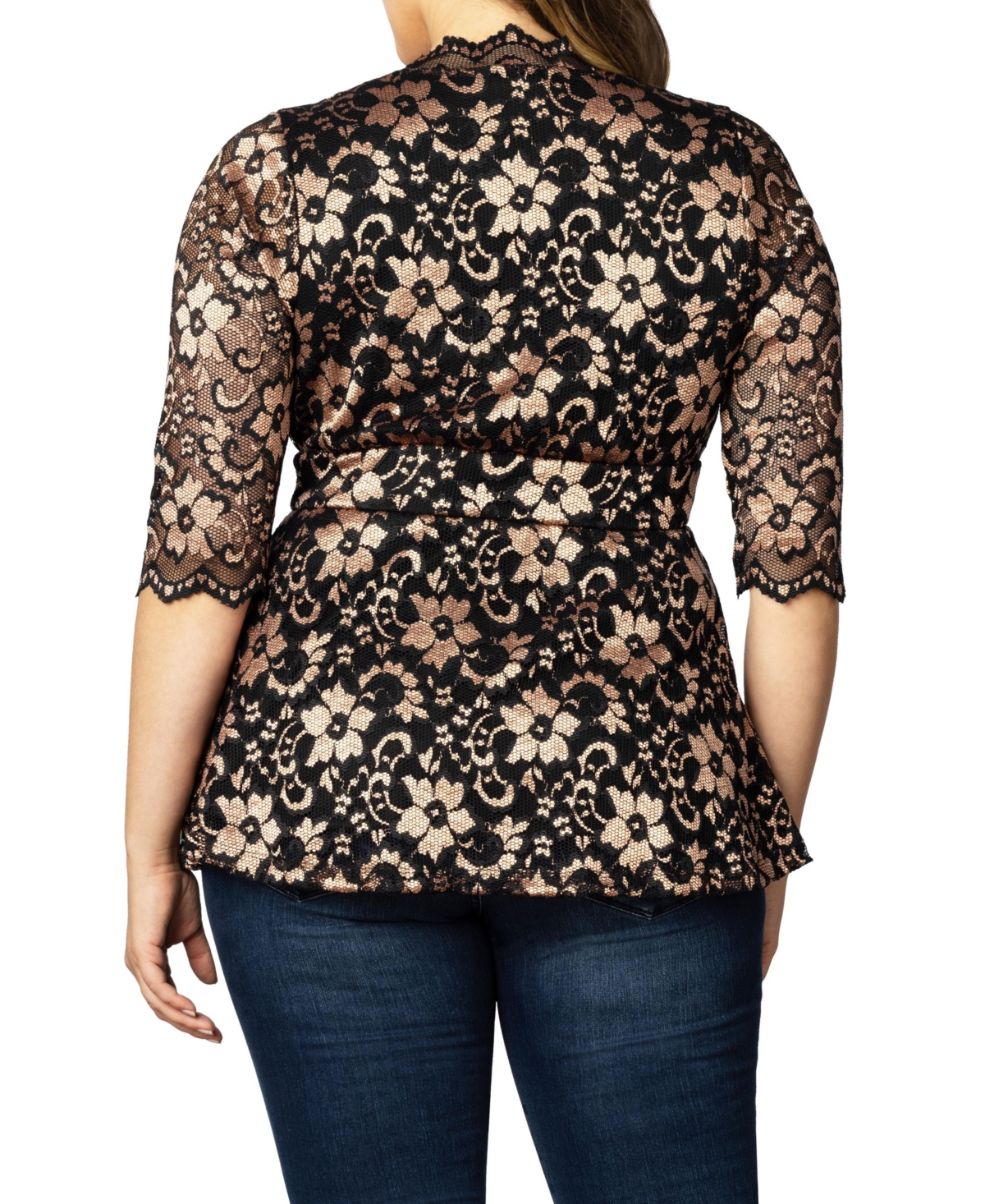 Kiyonna Plus Size Luxe Lace Top