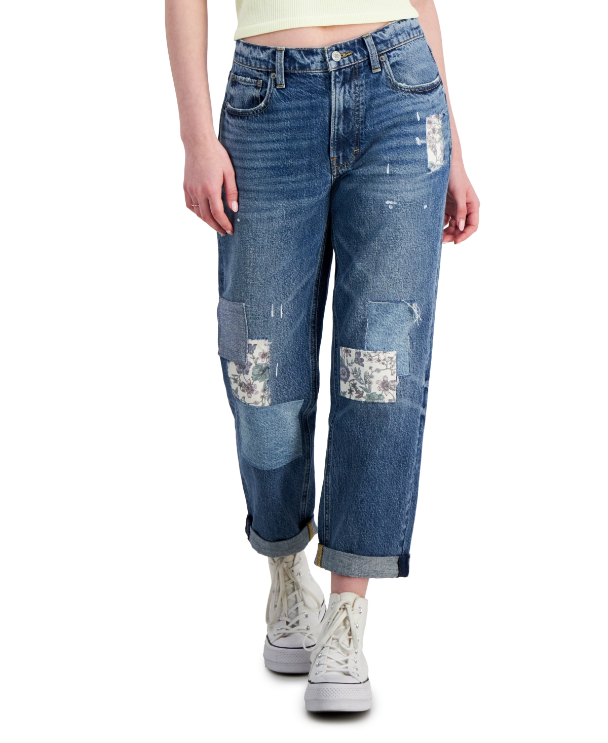 Lucky Brand Women's Patchwork Relaxed-fit Jeans In Ephemeral Patchwork