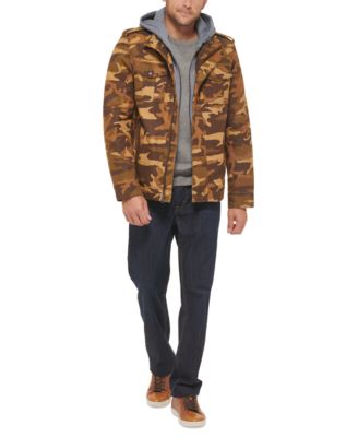 Men’s Sherpa Lined Two Pocket Hooded Trucker Jacket