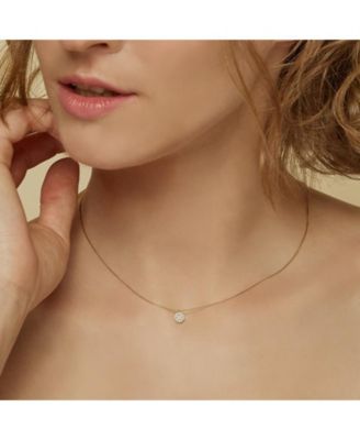 Sterling Silver 18k Gold Plated Blake Circle Necklace Holiday Gift Idea