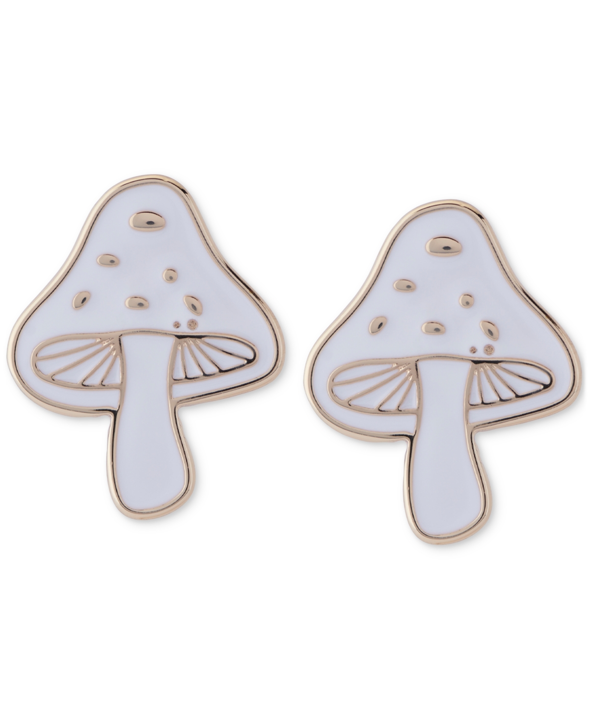 Lucky BrandTone White Mushroom Pin - Gold