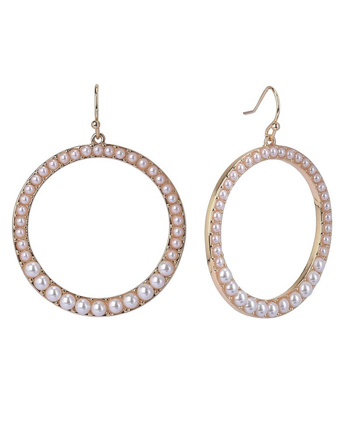 Laundry by Shelli Segal Ring Drop Earrings with Pearl Accents Macy's