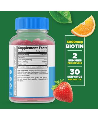 Lifeable Life Able Sugar Free Biotin Gummies 5000mcg - Great Tasting ...