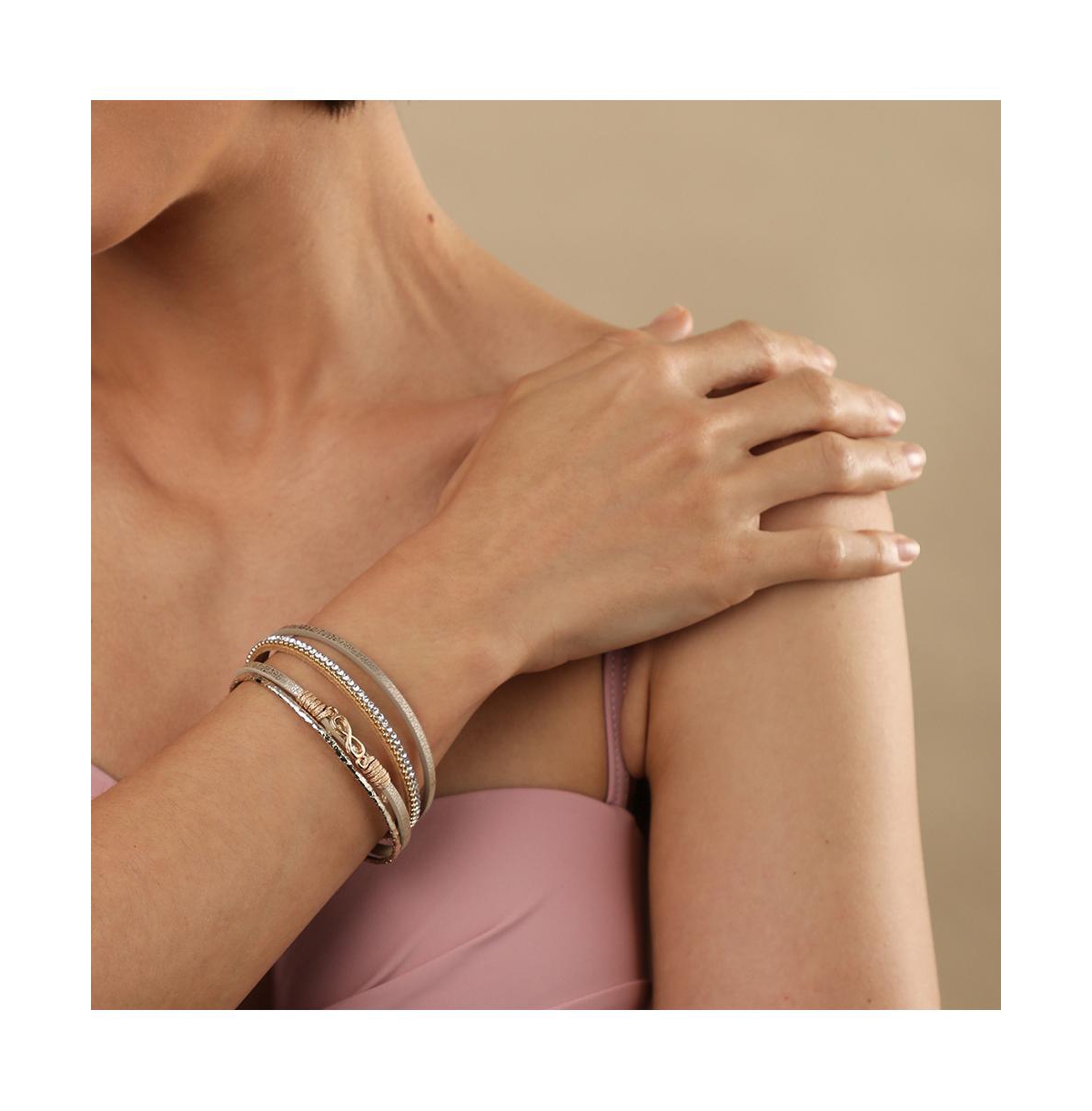 Sohi Women's Gold Infinity Leather Bracelet