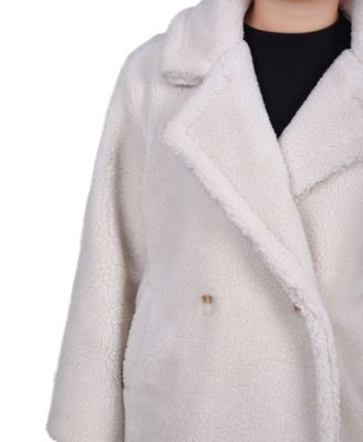 Women's Long Sleeve Double Breasted Sherpa Jacket