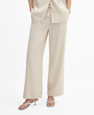 Women's Elastic Waist Wide Leg Pants
