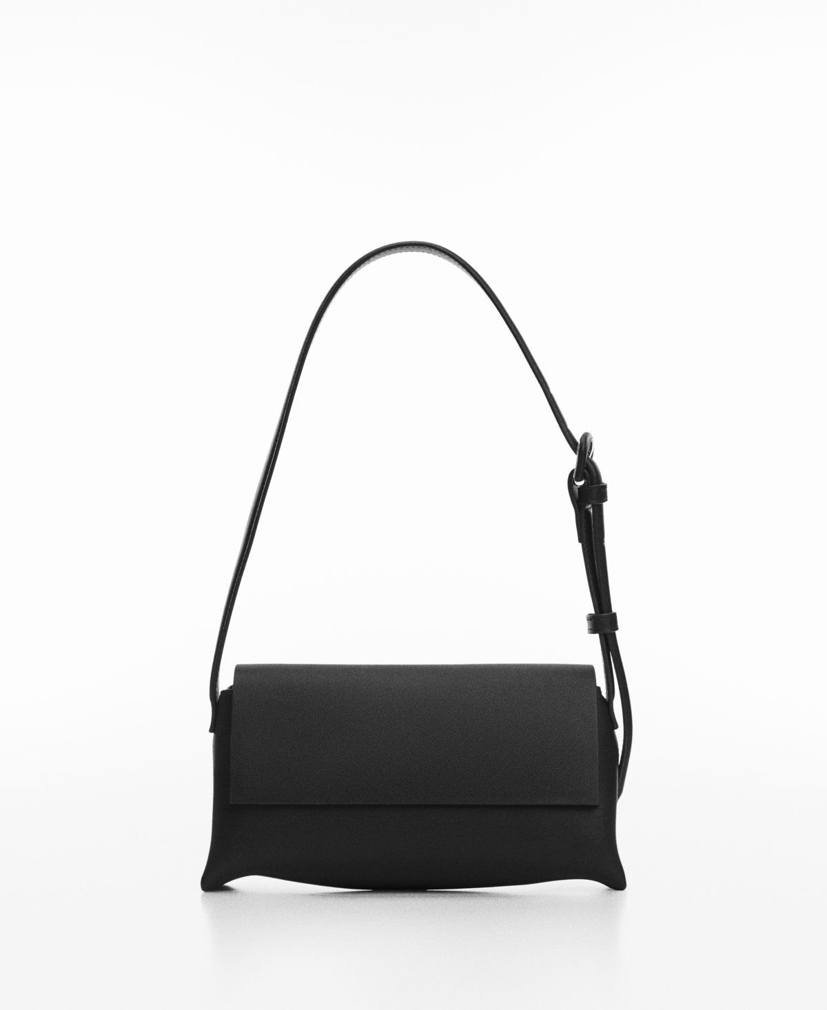Shop Mango Women's Strap Detail Shoulder Bag In Black