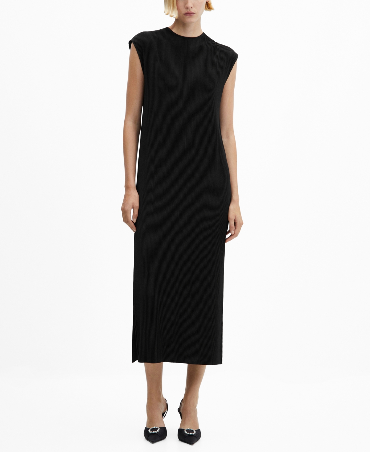 Mango Dress Black In Black
