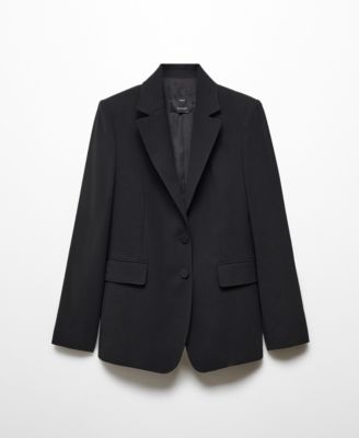 MANGO Women's Straight-Fit Suit Blazer