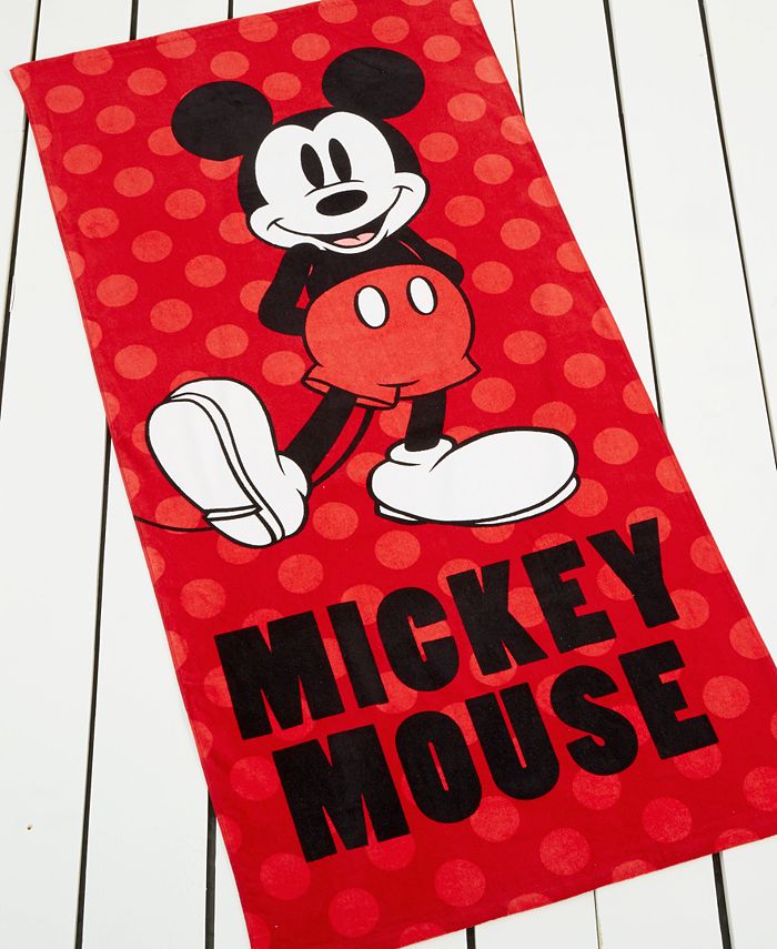 Disney Mickey Mouse Polka Dots Beach Towel Macy's