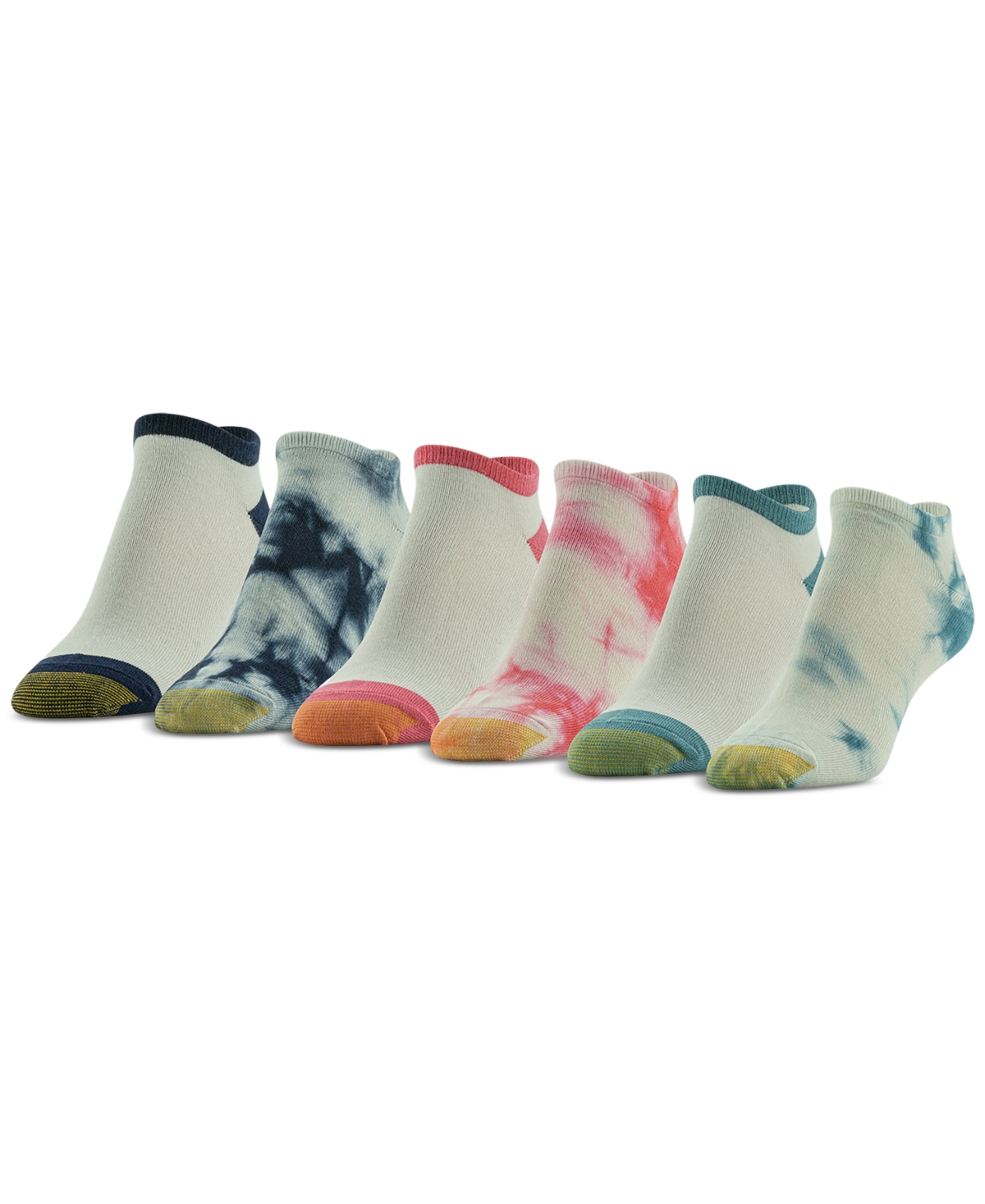 Women's 6-Pk. Tie-Dyed Liner Socks - Assorted