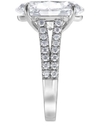 Certified Lab Grown Diamond Oval Solitaire Plus Engagement Ring (7-1/2 ct. t.w.) in 14k Gold