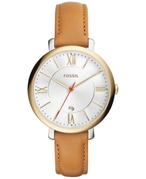 UPC 796483155251 product image for Fossil Women's Jacqueline Tan Leather Strap Watch 36mm ES3737 | upcitemdb.com