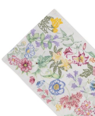 Butterfly Meadow Garden Embroidered Centerpiece, 14" x 36" 