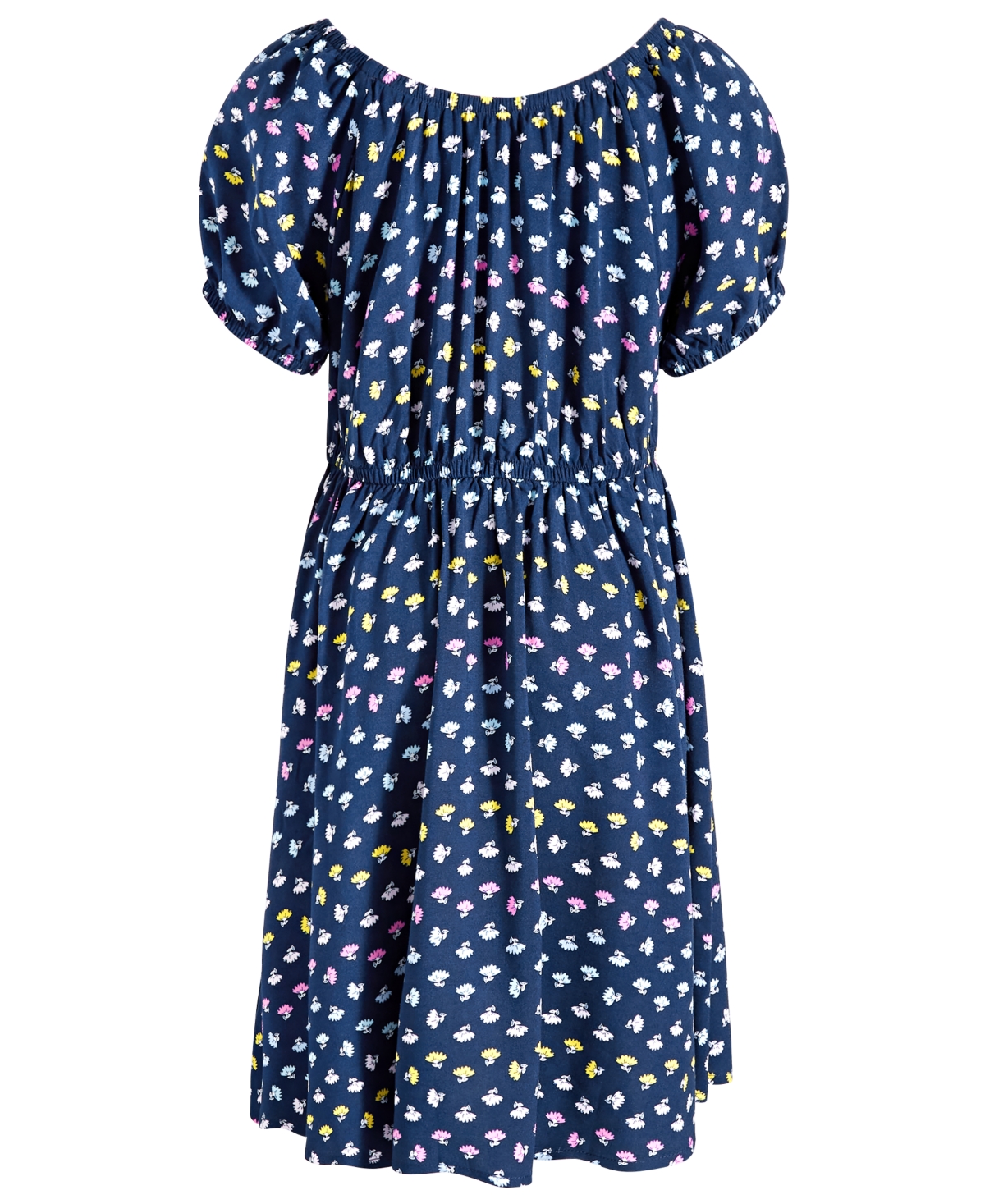 Shop Epic Threads Big Girls Daisy Stripe Printed Peasant Dress, Created For Macy's In Medieval Blue
