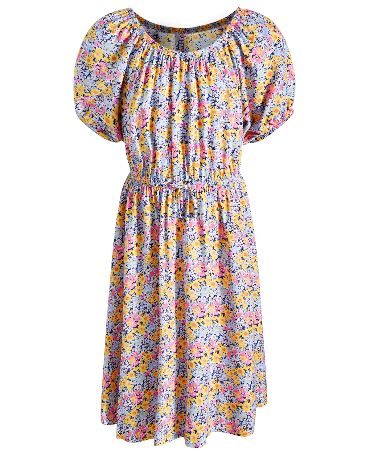 Shop Epic Threads Big Girls Field Flower Printed Peasant Dress, Created For Macy's In Bright White