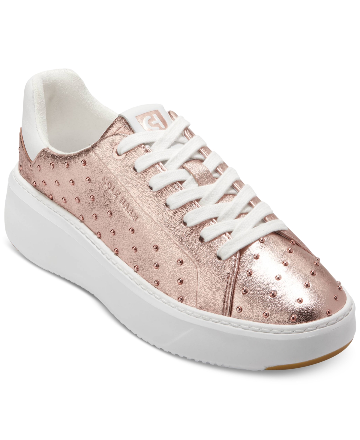 Cole Haan Women's Grandpro Topspin Sneakers In Rose Gold,micro Studs