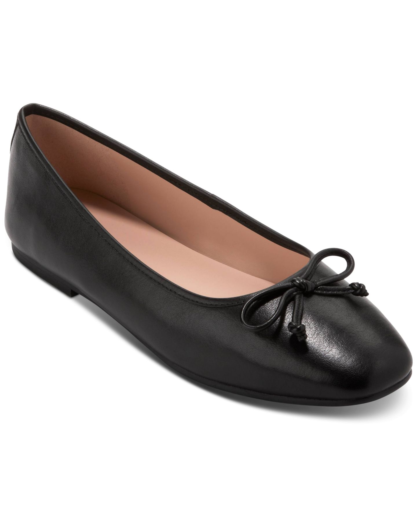 Женские мягкие балетки Cole Haan Yara, цвет: Чёрный кожаный — фото 1