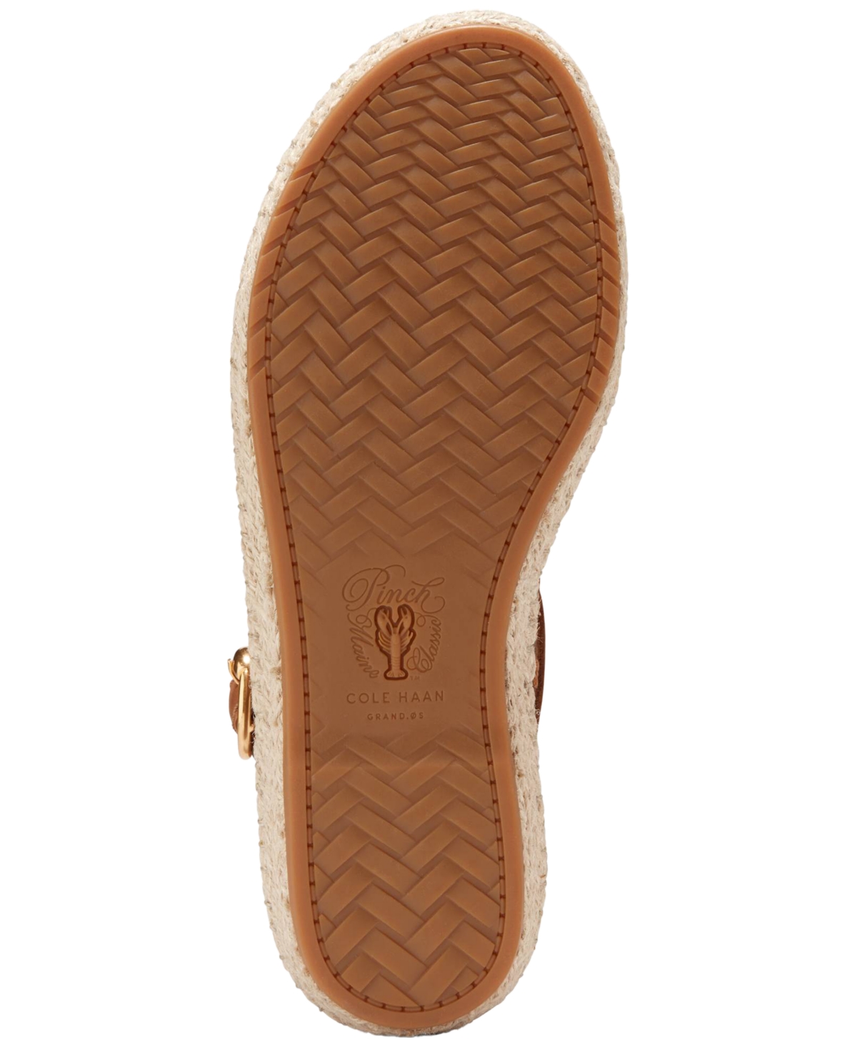 Shop Cole Haan Women's Cloudfeel Tilden Flat Sandals In Pecan Leather