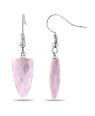 Silver Plated Multi Genuine Stone Drop Earrings