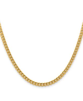 Chisel Yellow IP-plated 4mm Curb Chain Necklace - Macy's