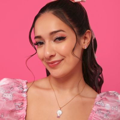 Sanrio Enamel and Clear Cyrstal 3D Hot Air Balloon Pendant, 16+ 2'' Chain