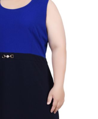 Plus Size 3/4 Sleeve Dress, 2 Piece Set