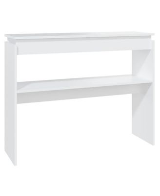 Console Table White 40.2"x11.8"x31.5" Engineered Wood