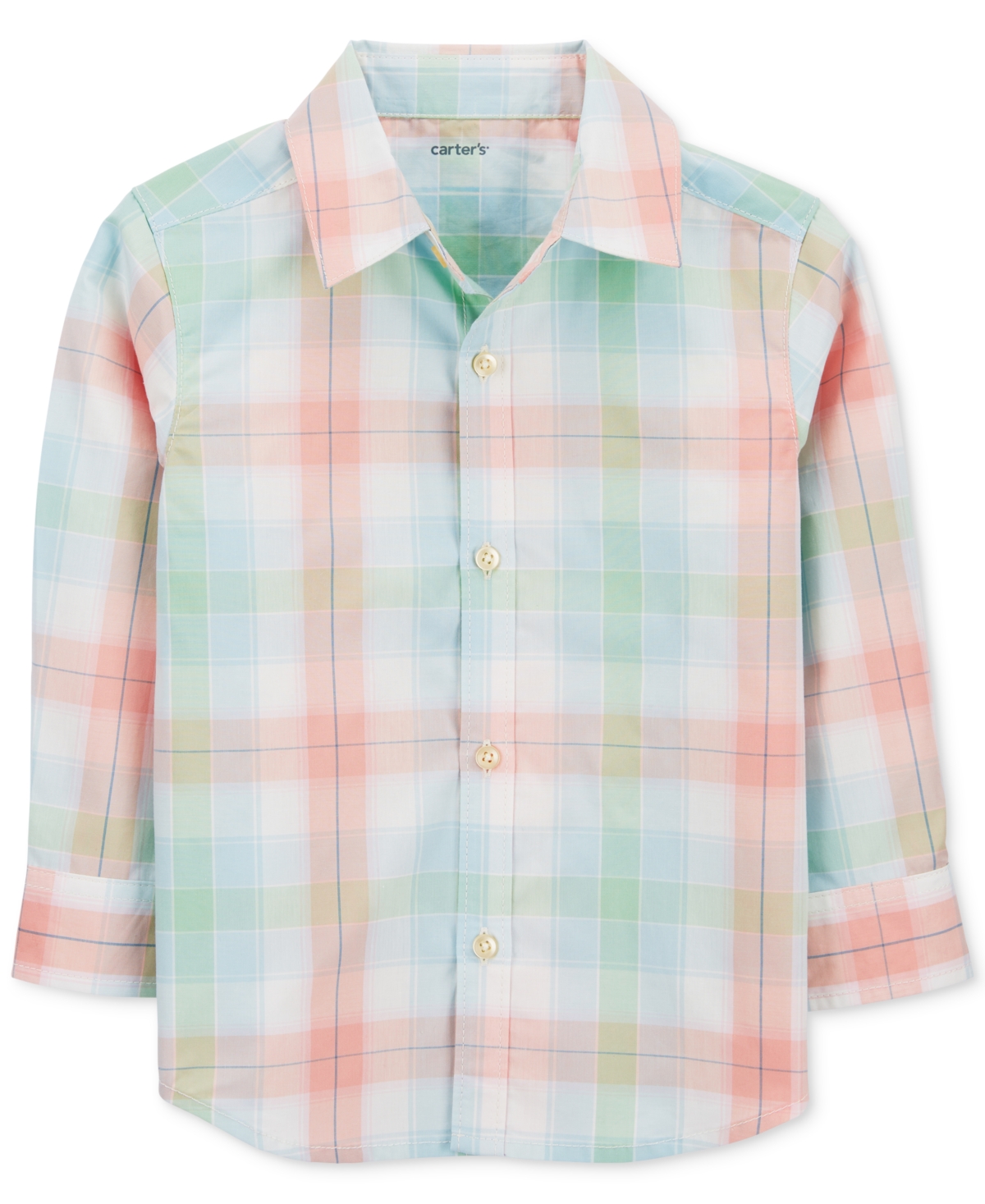 Carter's Kids' Toddler Boys Plaid Button Down Shirt In Multi