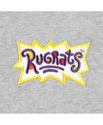 Men's and Women's Heather Gray Rugrats Chuckie Runaway Football Pullover Sweatshirt