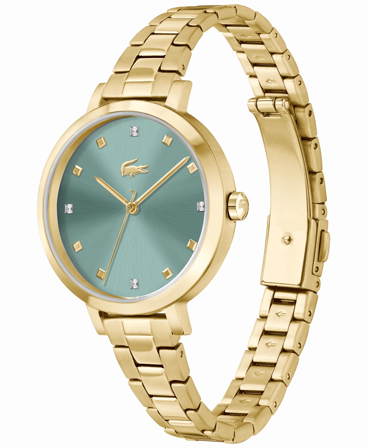 Shop Lacoste Women's Riga Quartz Gold-tone Stainless Steel Bracelet Watch 34mm