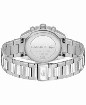 Men's Boston Chronograph Silver-tone Stainless Steel Bracelet Watch 42mm