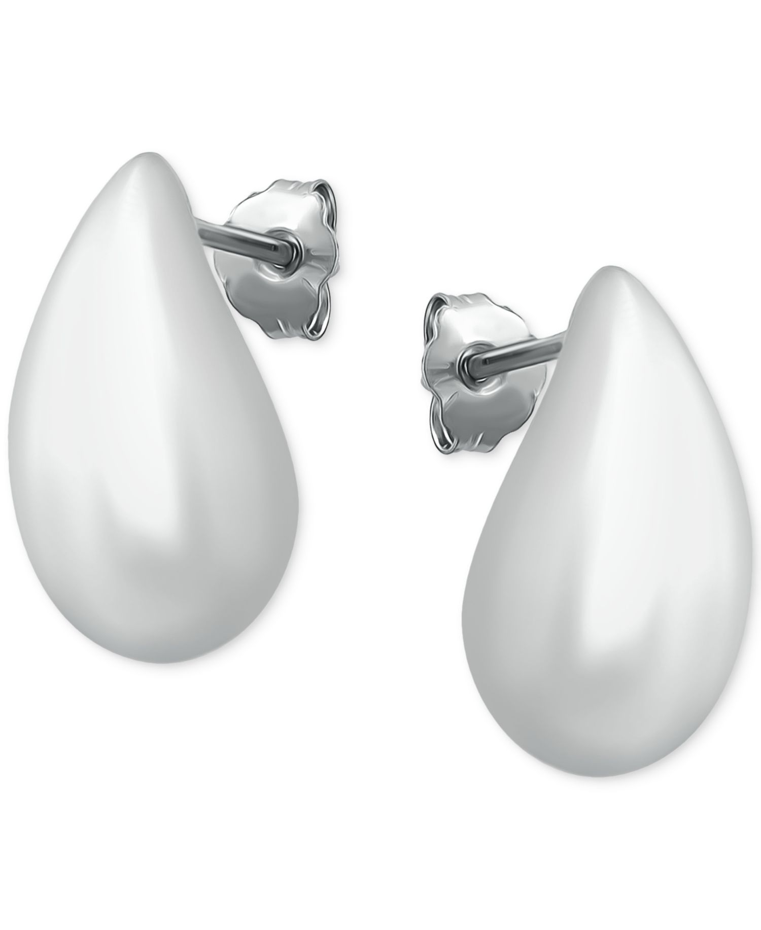 Polished Teardrop Stud Earrings