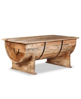 Coffee Table Solid Mango Wood 34.6"x19.7"x15.7"