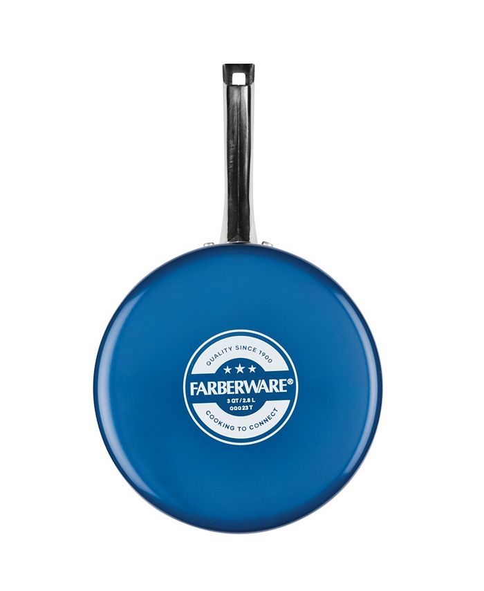 Farberware Style Aluminum Nonstick 3 Quart Cookware Saute Pan with Lid ...