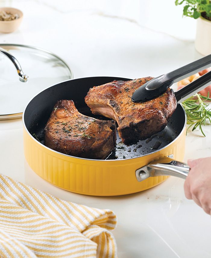 Farberware Style Aluminum Nonstick 3 Quart Cookware Saute Pan with Lid Macy's