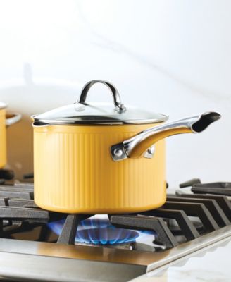 Style Aluminum Nonstick 3 Quart Cookware Straining Saucepan with Lid