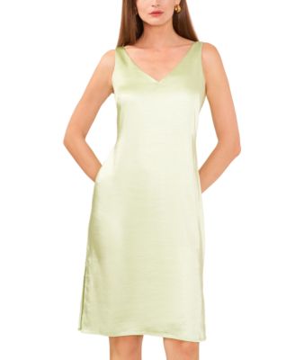 Vince Camuto - Women's V-Neck Sleeveless Slip Dress