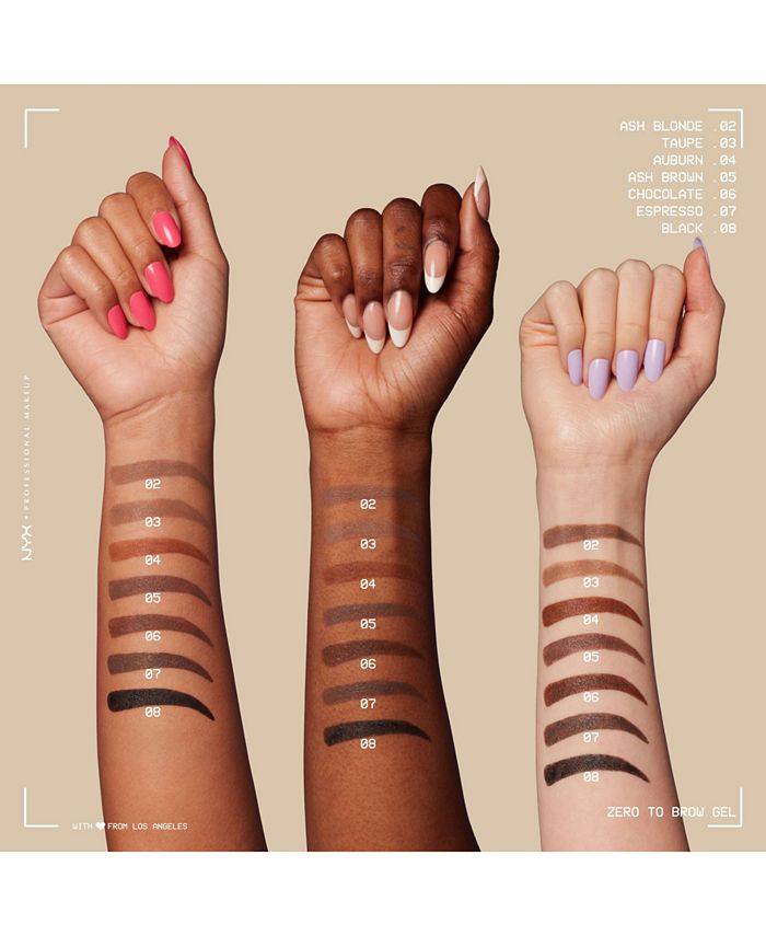 NYX Professional Makeup Zero To Brow Gel - Tan/Beige - No Size