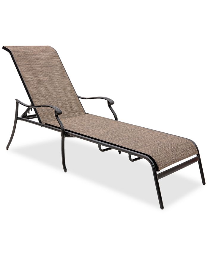Agio Wythburn Mix and Match Filigree Sling Outdoor Chaise Lounge Macy's