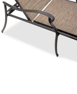 Wythburn Mix and Match Filigree Sling Outdoor Chaise Lounge, Created for Macy's