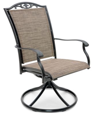 Wythburn Mix and Match Filigree Sling Outdoor Swivel Chair, Created for Macy's