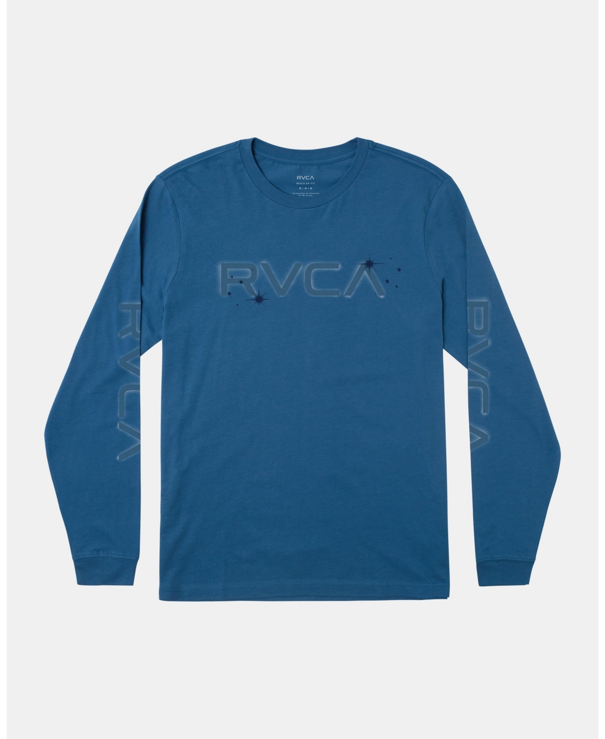 Rvca Men's Big Airbrush Long Sleeve T-shirt In Cool Blue