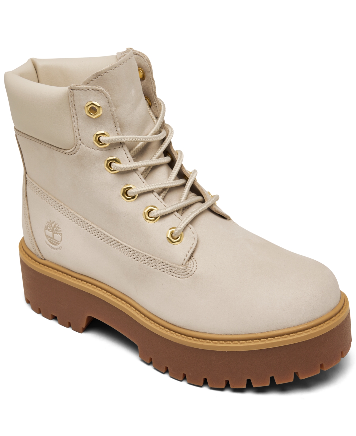 Timberland Women's Stone Street 6" Water Resistant Platform Boots From Finish Line In Rainy Day
