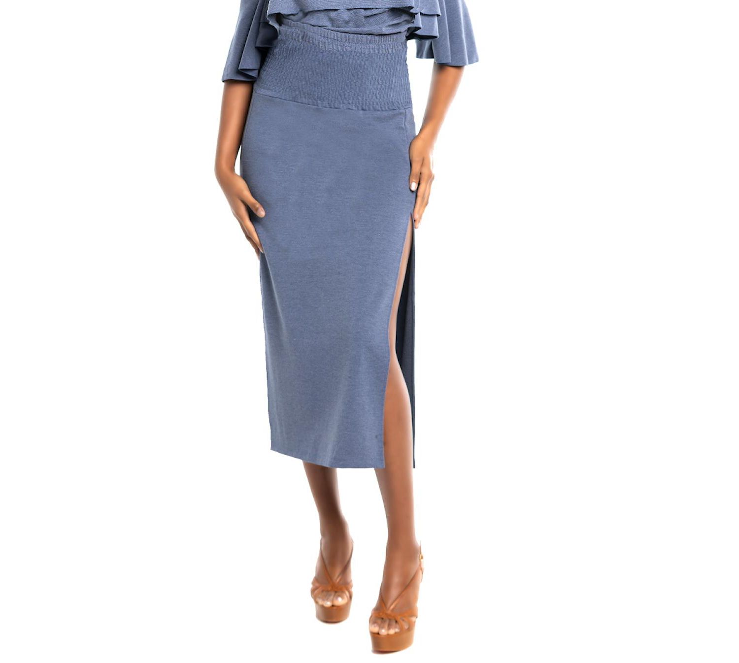 Women's High Waist Midi Skirt