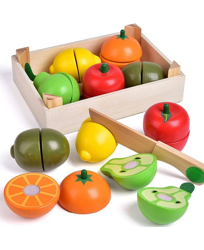 Fun Little Toys Wooden Fruit Cutter Set of 6 Macy's