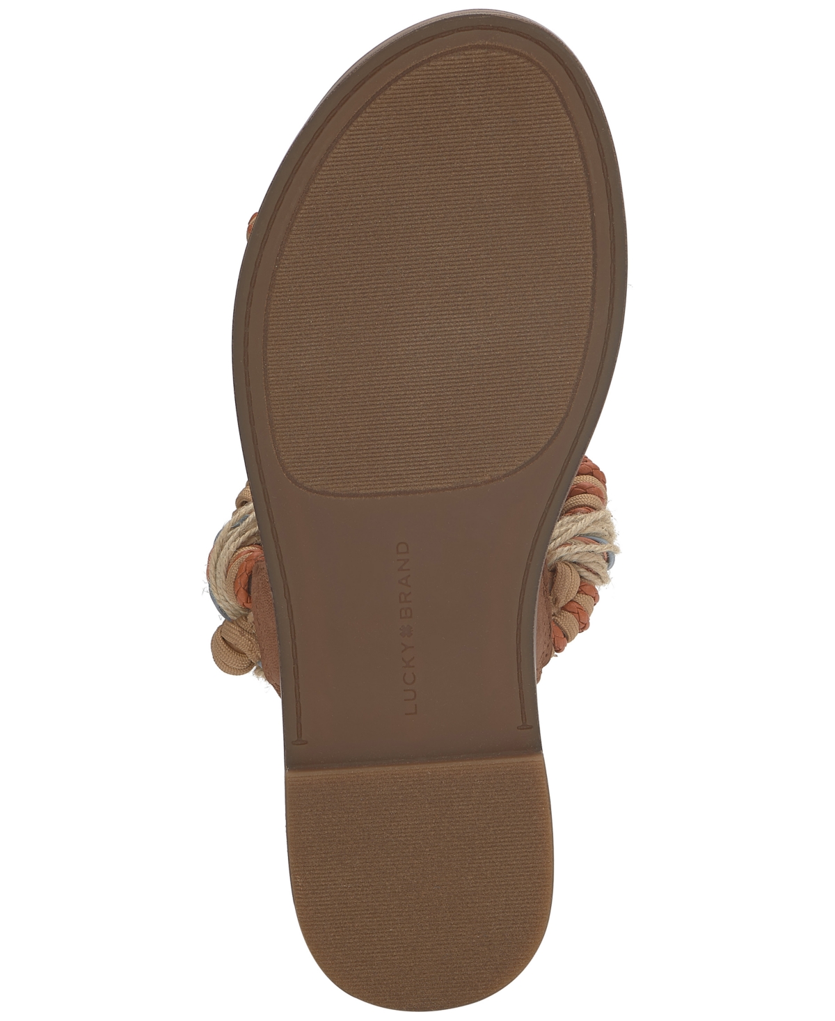 Shop Lucky Brand Women's Kabrina Braided Flat Slide Sandals In Natural Black Braid
