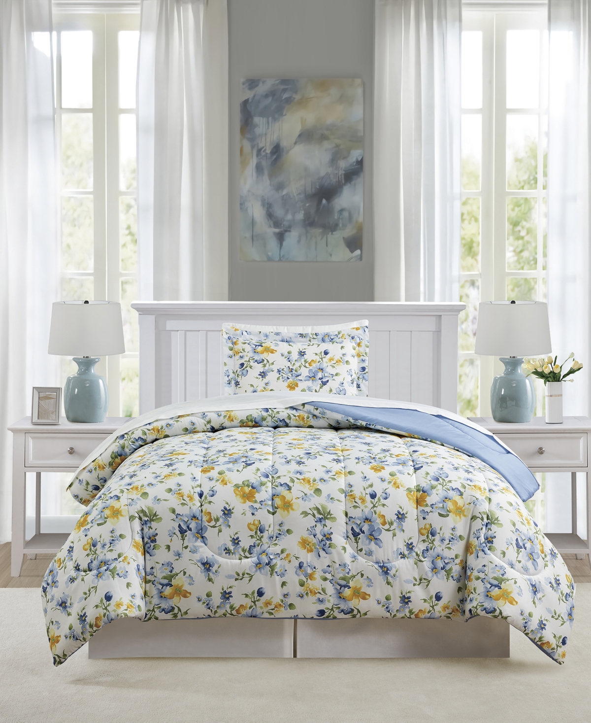 Sunham Kinsely 8-pc. Comforter Set, Created For Macy's In Blue